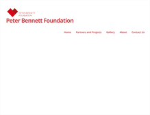 Tablet Screenshot of peterbennettfoundation.org